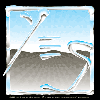 YES (GREY AND BLUE) Sticker