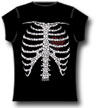 WHITE STRIPES (SKELETON) Babydoll